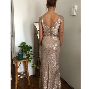 Sequin rose gold gown